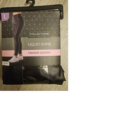 Fashion Leggings (Liquid Shine) - Black, Size 12-14